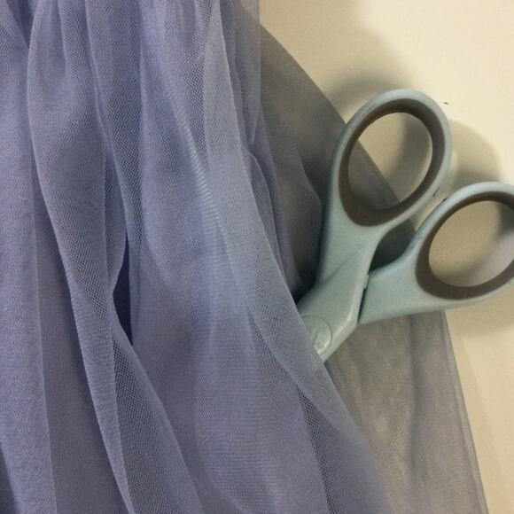 BLOOMCHIC 18-20 2X Plus Baby Blue V Neck Elastic Waist Tulle Midi Dress NWT B100 - Picture 6 of 9